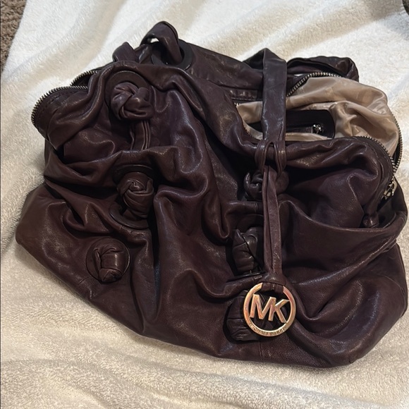 Michael Kors Rich Aubergine Leather Tote - Picture 2 of 3